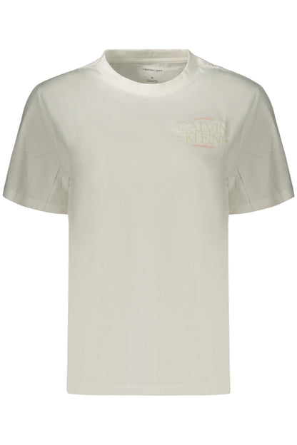 CALVIN KLEIN DAMEN-T-SHIRT MIT KURZEN ÄRMELN, WEISS