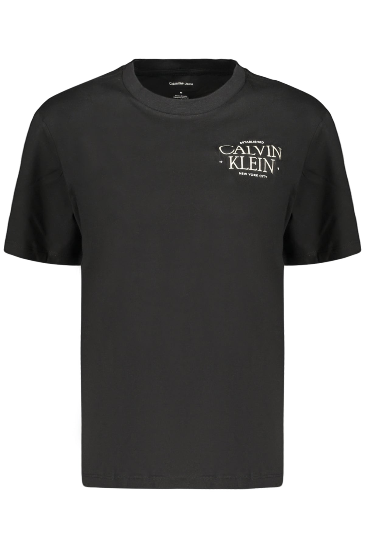 CALVIN KLEIN DAMEN-T-SHIRT MIT KURZEN ÄRMELN, SCHWARZ