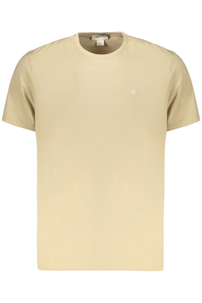 CALVIN KLEIN HERREN-T-SHIRT MIT KURZEN ÄRMELN, BEIGE