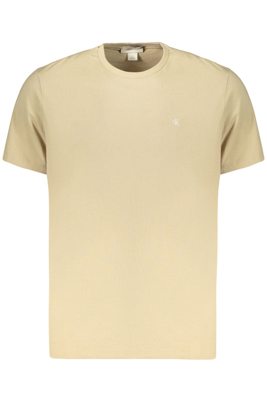 CALVIN KLEIN HERREN-T-SHIRT MIT KURZEN ÄRMELN, BEIGE