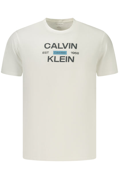 CALVIN KLEIN HERREN-T-SHIRT MIT KURZEN ÄRMELN, WEISS