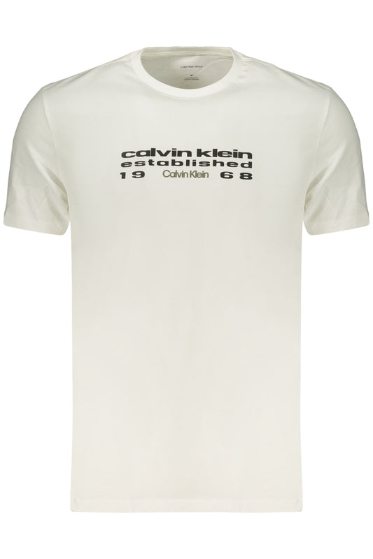 CALVIN KLEIN HERREN-T-SHIRT MIT KURZEN ÄRMELN, WEISS