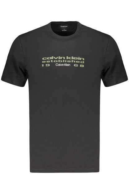 CALVIN KLEIN HERREN-T-SHIRT MIT KURZEN ÄRMELN, SCHWARZ