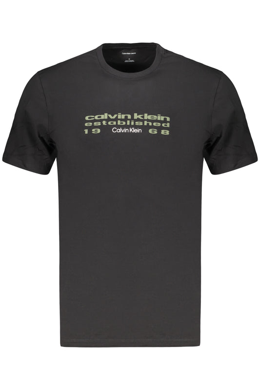 CALVIN KLEIN HERREN-T-SHIRT MIT KURZEN ÄRMELN, SCHWARZ