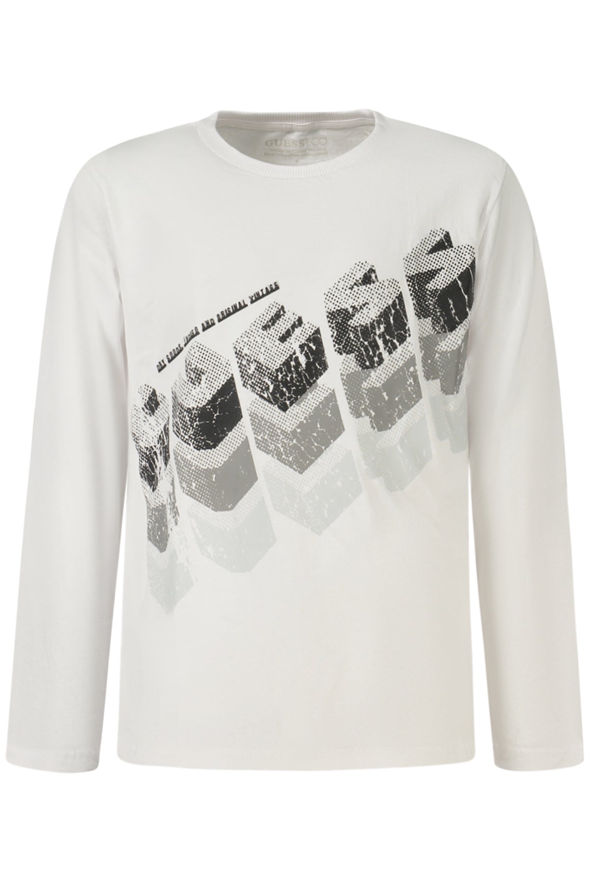 GUESS JEANS KURZARM-T-SHIRT FÜR KINDER, WEISS