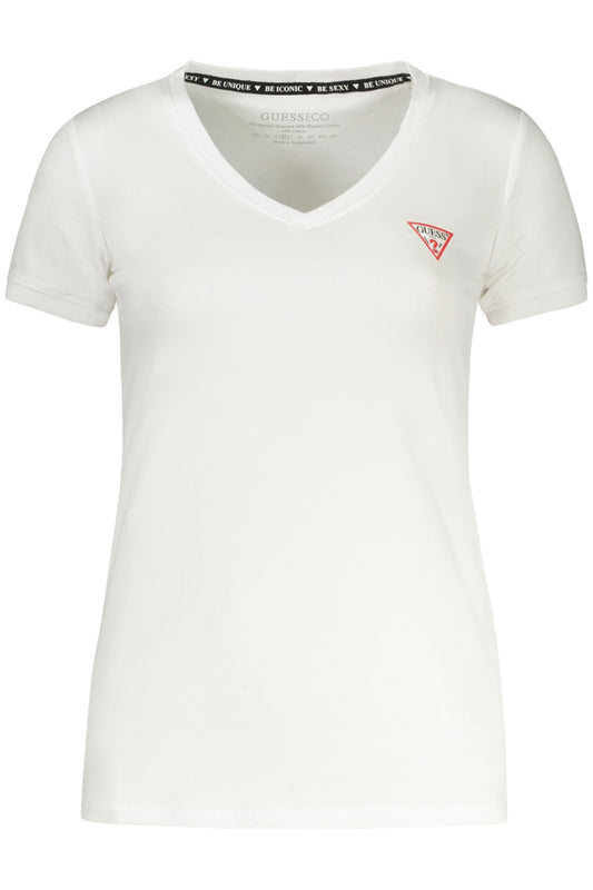 GUESS JEANS DAMEN KURZARM T-SHIRT WEISS