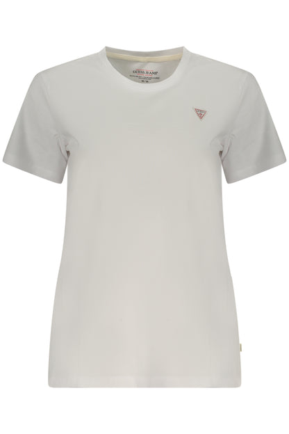 GUESS JEANS DAMEN KURZARM-T-SHIRT WEISS