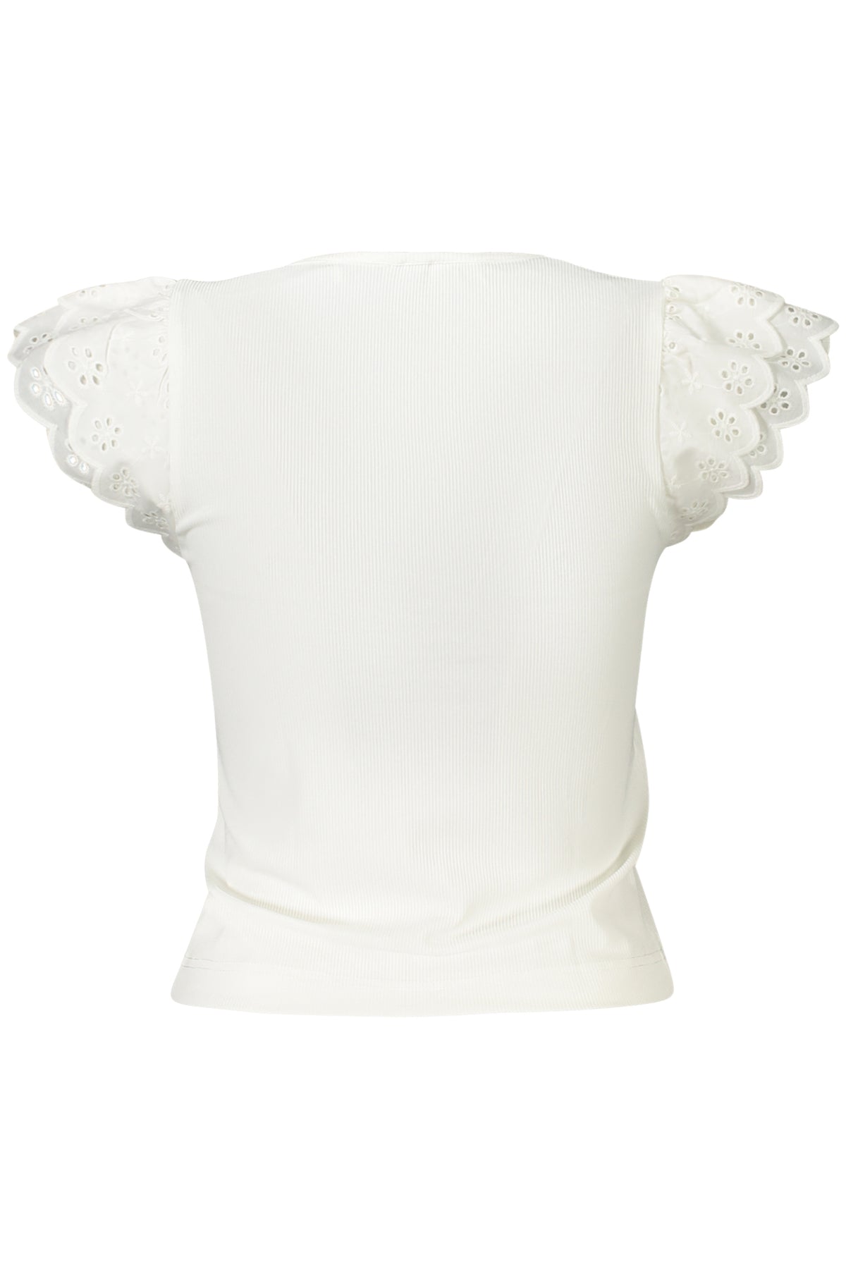 GUESS JEANS DAMEN KURZARM-T-SHIRT WEISS