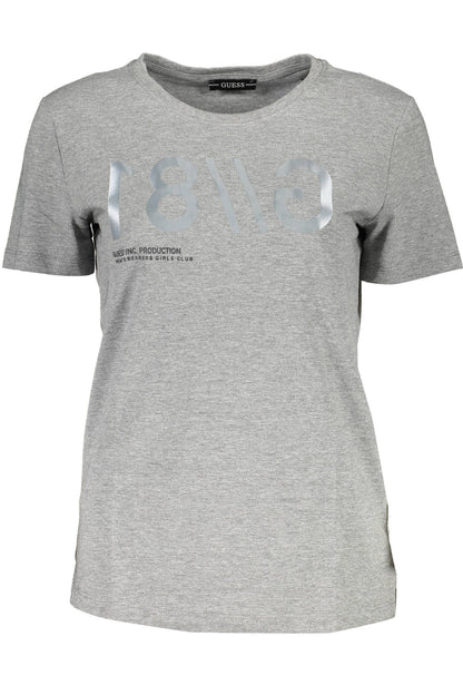 GUESS JEANS KURZARM-T-SHIRT DAMEN GRAU