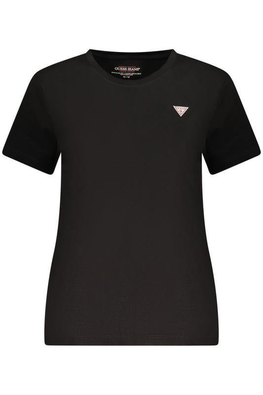 GUESS JEANS DAMEN KURZARM-T-SHIRT SCHWARZ