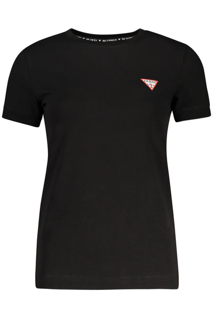 GUESS JEANS DAMEN KURZARM T-SHIRT SCHWARZ
