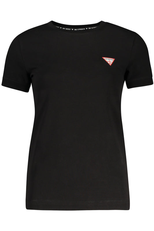 GUESS JEANS DAMEN KURZARM T-SHIRT SCHWARZ
