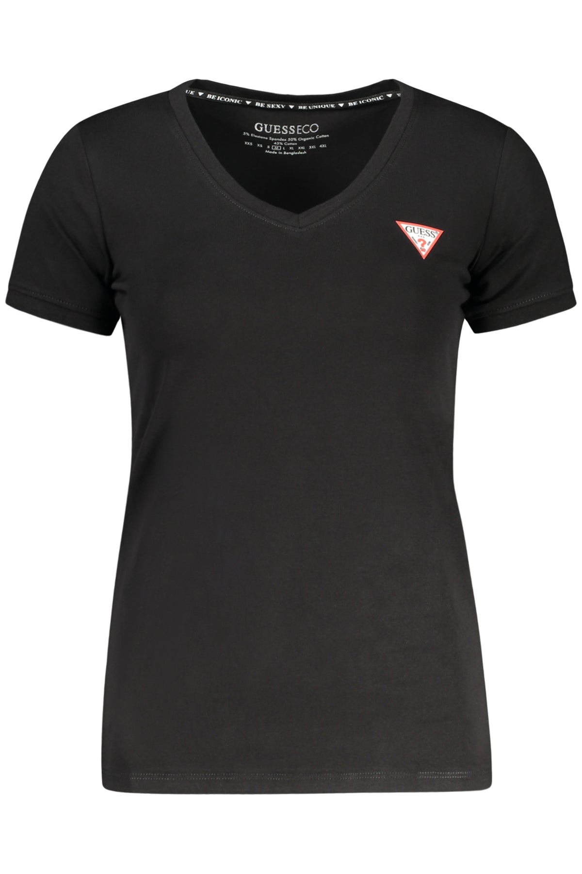 GUESS JEANS DAMEN KURZARM T-SHIRT SCHWARZ