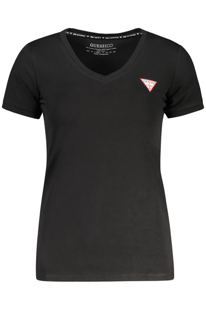 GUESS JEANS DAMEN KURZARM T-SHIRT SCHWARZ