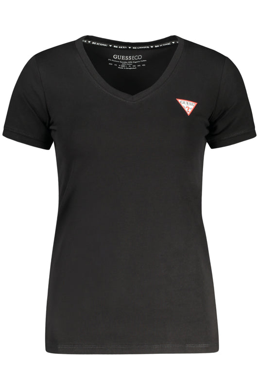 GUESS JEANS DAMEN KURZARM T-SHIRT SCHWARZ