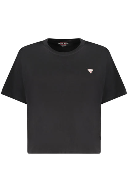 GUESS JEANS DAMEN KURZARM T-SHIRT SCHWARZ