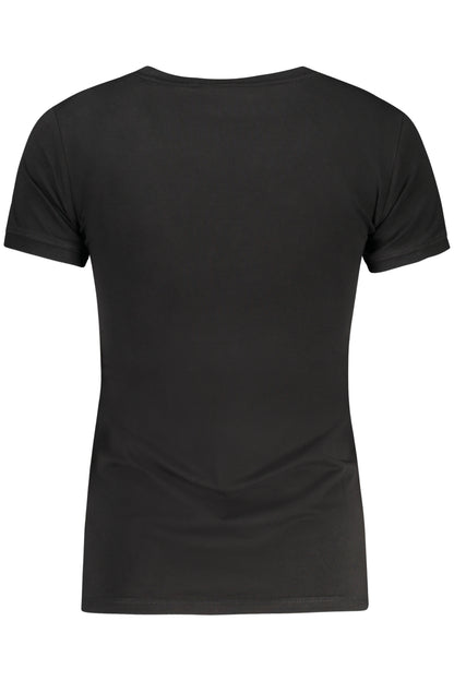 GUESS JEANS DAMEN KURZARM T-SHIRT SCHWARZ