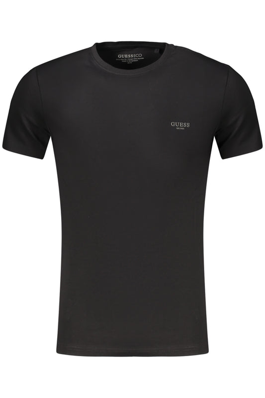 GUESS JEANS Herren Kurzarm-T-Shirt Schwarz