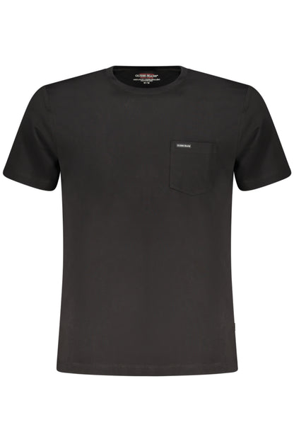 GUESS JEANS Herren Kurzarm-T-Shirt Schwarz