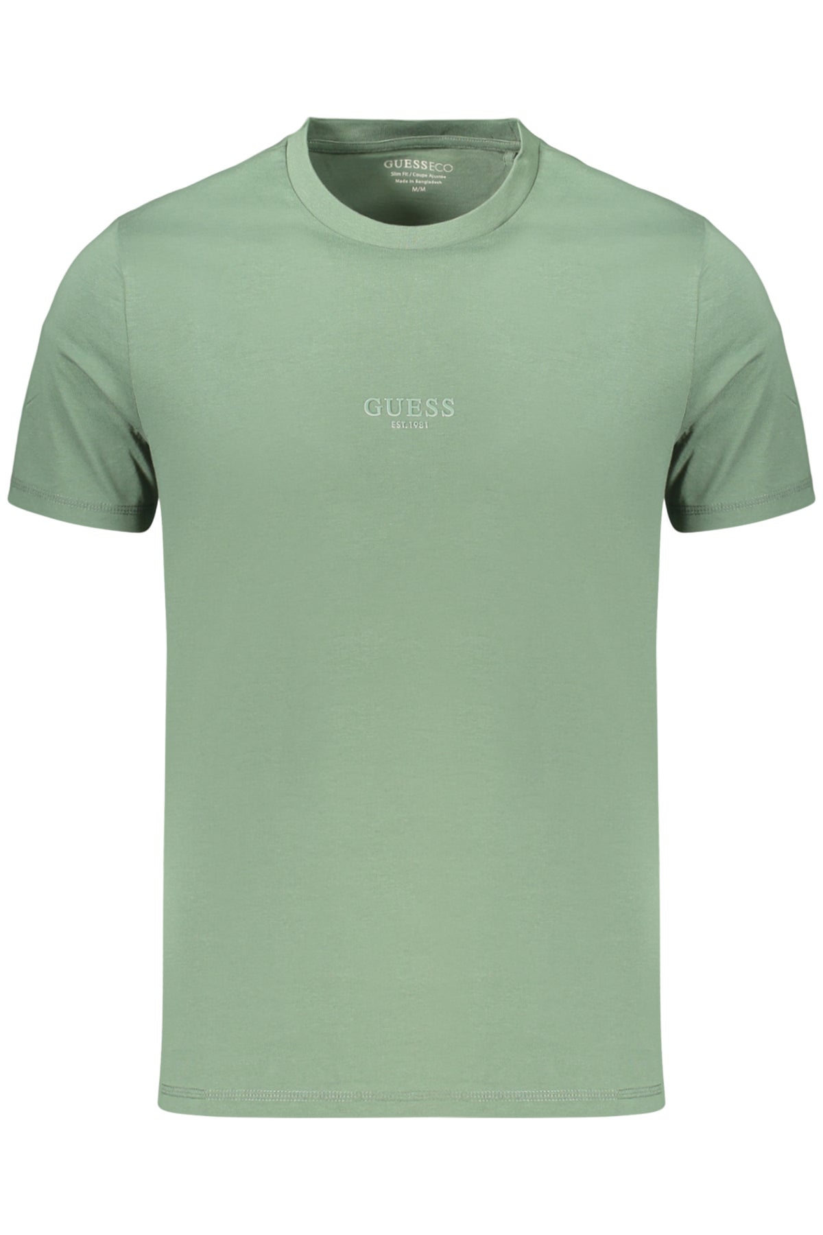 GUESS JEANS HERREN KURZARM-T-SHIRT GRÜN