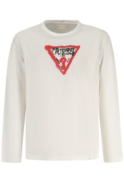 GUESS JEANS LANGARM-T-SHIRT FÜR KINDER, WEISS
