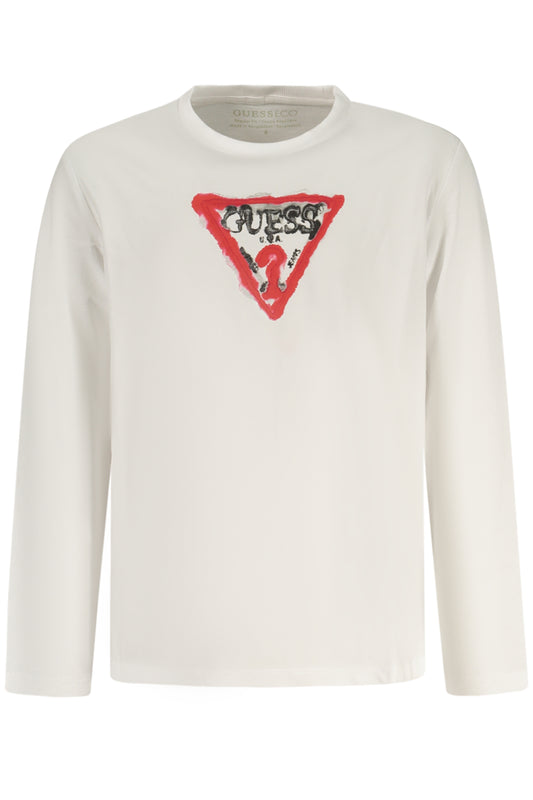GUESS JEANS LANGARM-T-SHIRT FÜR KINDER, WEISS