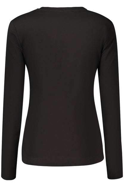 GUESS JEANS DAMEN LANGARM-T-SHIRT SCHWARZ