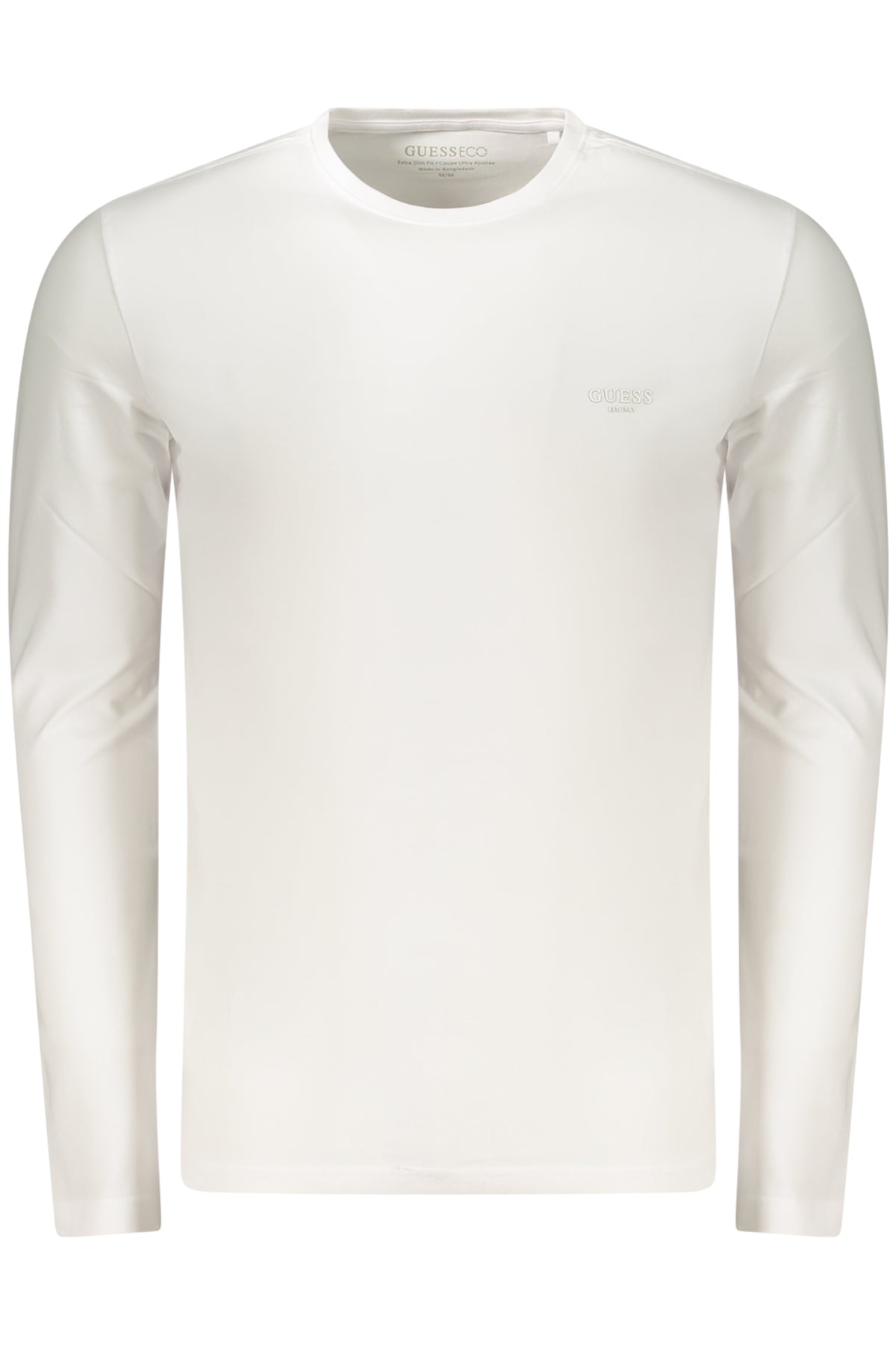 GUESS JEANS HERREN LANGARM-T-SHIRT WEISS