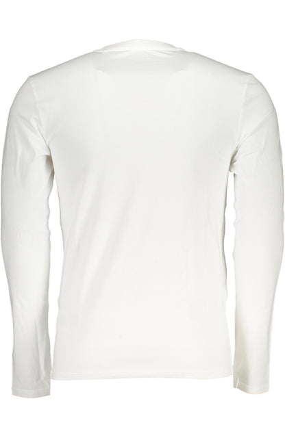GUESS JEANS LANGARM-T-SHIRT FÜR HERREN WEISS
