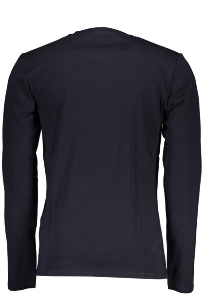 GUESS JEANS LANGARM-T-SHIRT FÜR HERREN BLAU