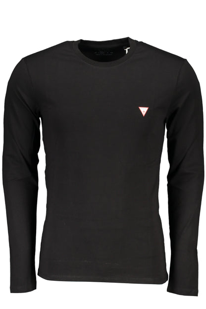 GUESS JEANS HERREN LANGARM T-SHIRT SCHWARZ