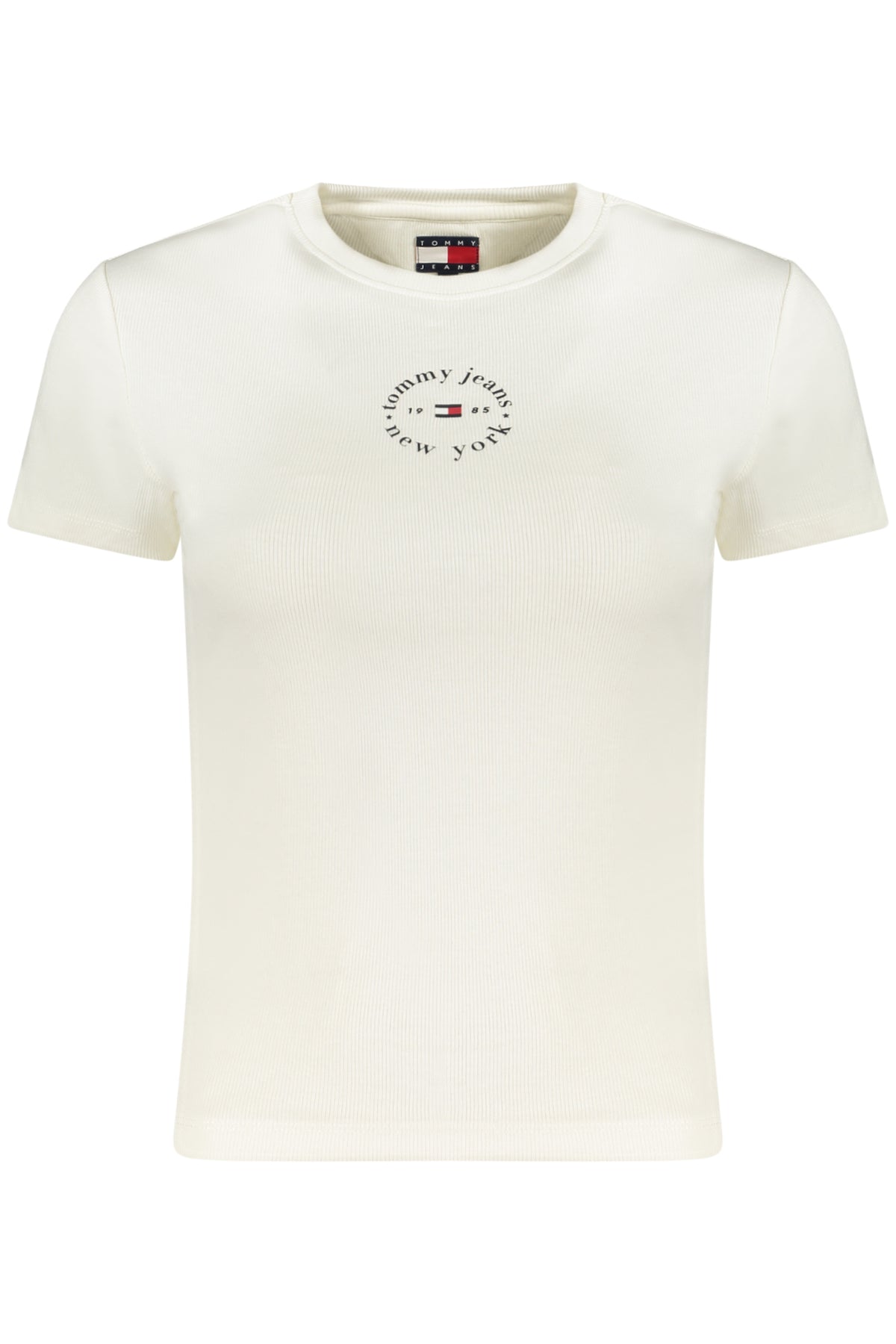 TOMMY HILFIGER DAMEN-T-SHIRT MIT KURZEN ÄRMELN, WEISS