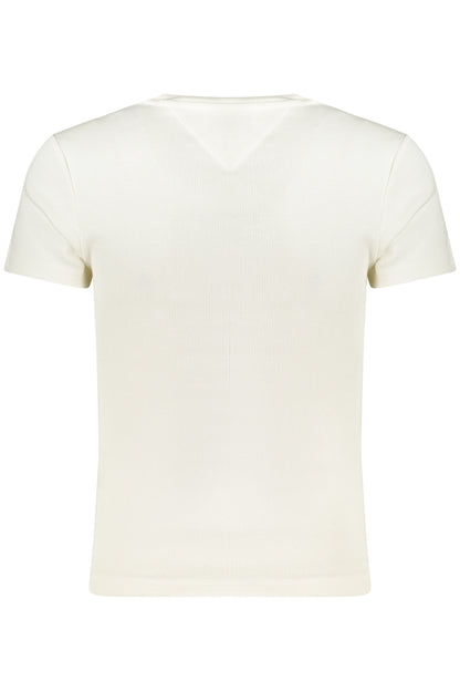 TOMMY HILFIGER DAMEN-T-SHIRT MIT KURZEN ÄRMELN, WEISS