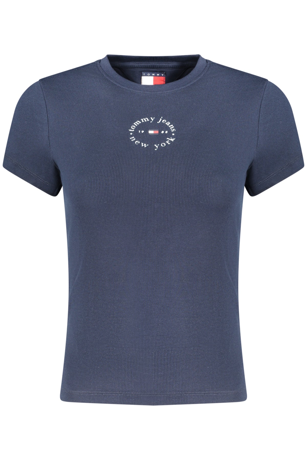 TOMMY HILFIGER DAMEN-T-SHIRT MIT KURZEN ÄRMELN, BLAU