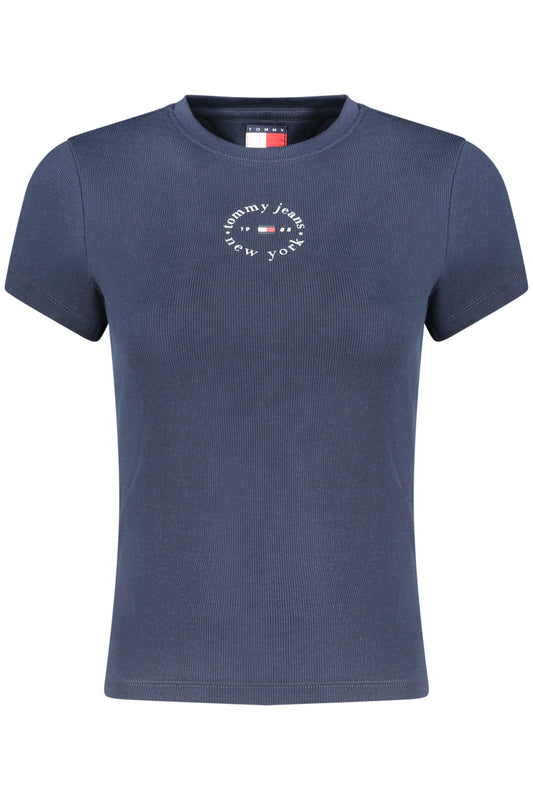 TOMMY HILFIGER DAMEN-T-SHIRT MIT KURZEN ÄRMELN, BLAU
