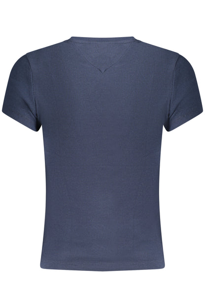 TOMMY HILFIGER DAMEN-T-SHIRT MIT KURZEN ÄRMELN, BLAU