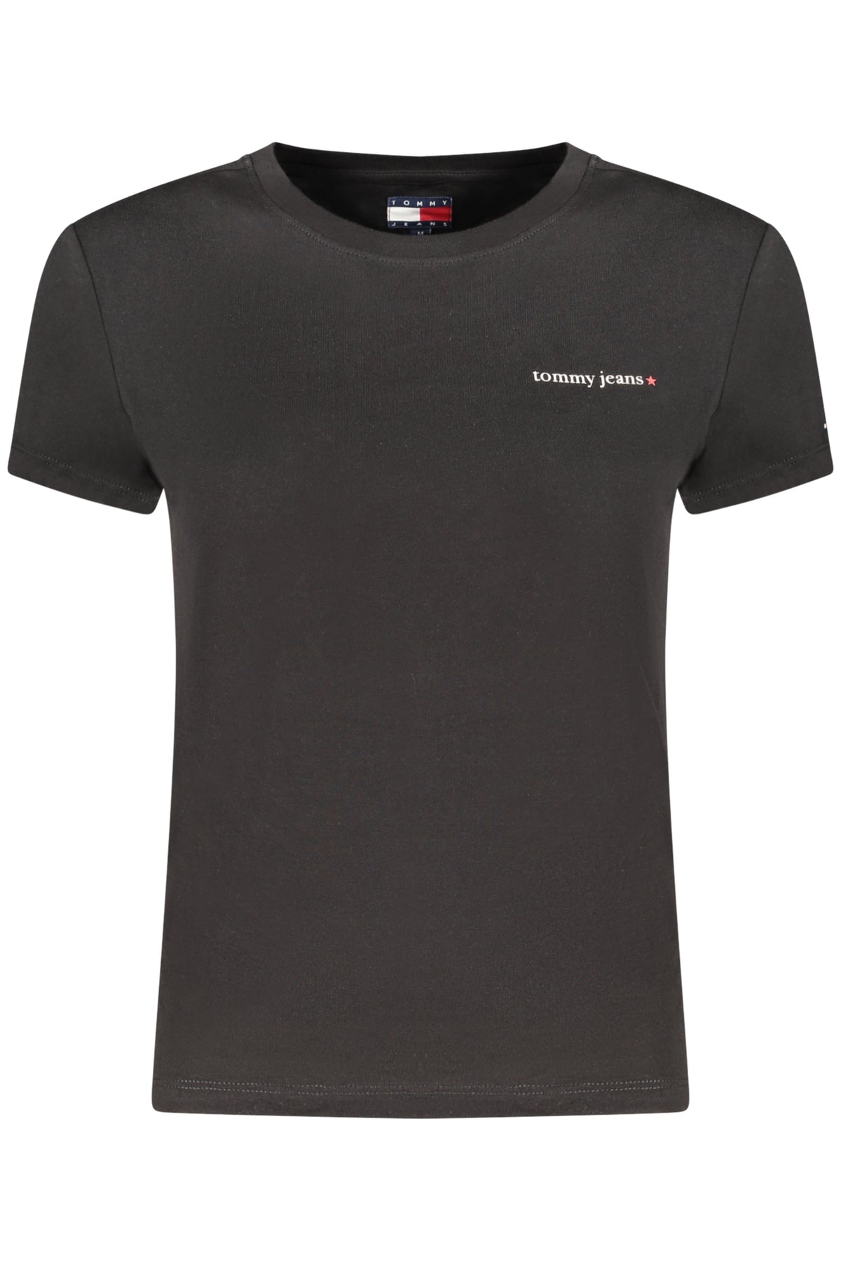 TOMMY HILFIGER DAMEN-T-SHIRT MIT KURZEN ÄRMELN, SCHWARZ