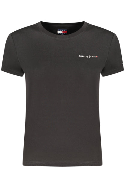 TOMMY HILFIGER DAMEN-T-SHIRT MIT KURZEN ÄRMELN, SCHWARZ