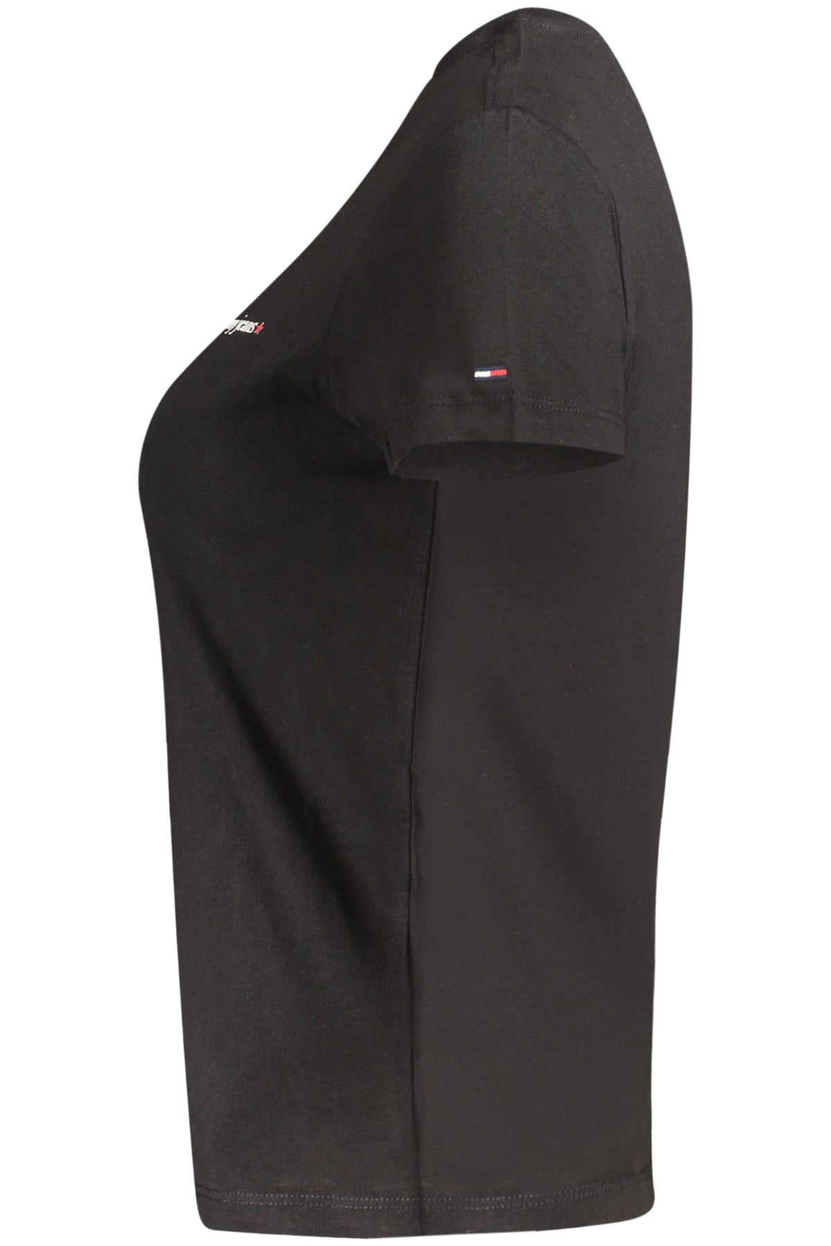 TOMMY HILFIGER DAMEN-T-SHIRT MIT KURZEN ÄRMELN, SCHWARZ
